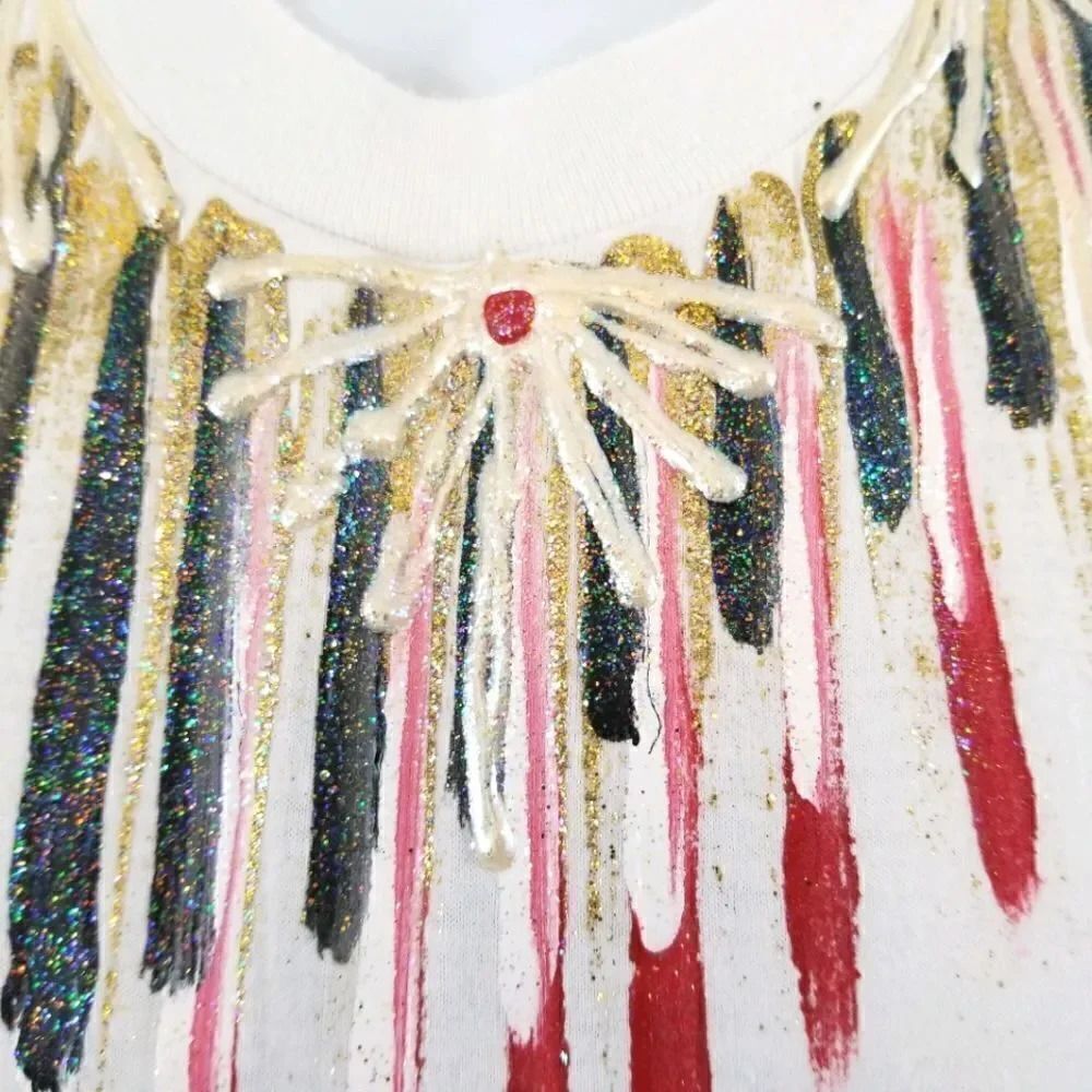 NEW Vintage 80's Custom Hand Painted Tshirt Size Small - Picture 8 of 9